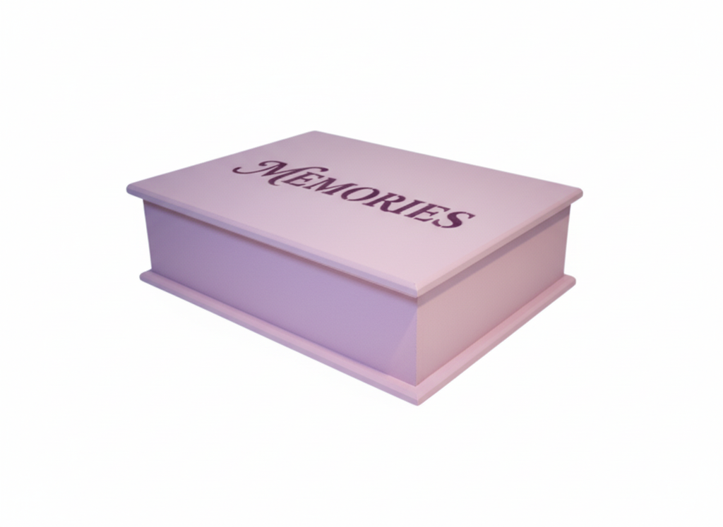 MDF Blank Memory Box stencilled