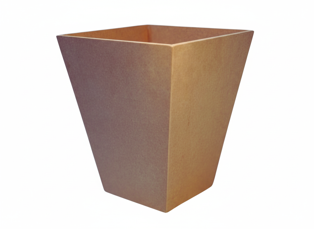 MDF black square bin planter
