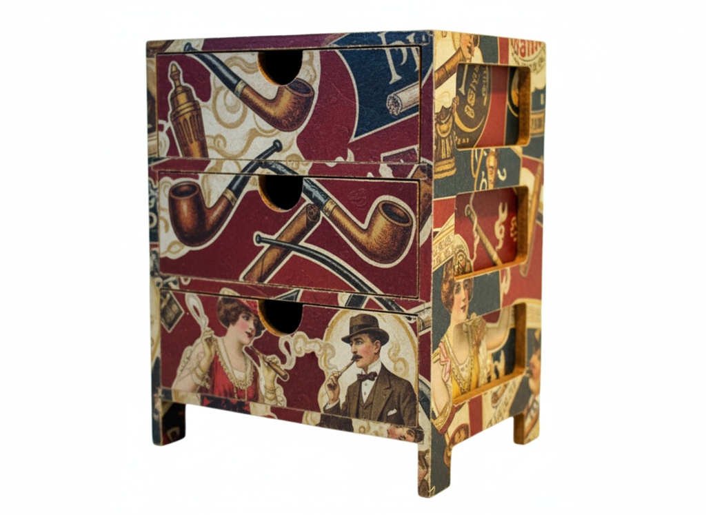 MDF blank 3 drawer chest decoupage