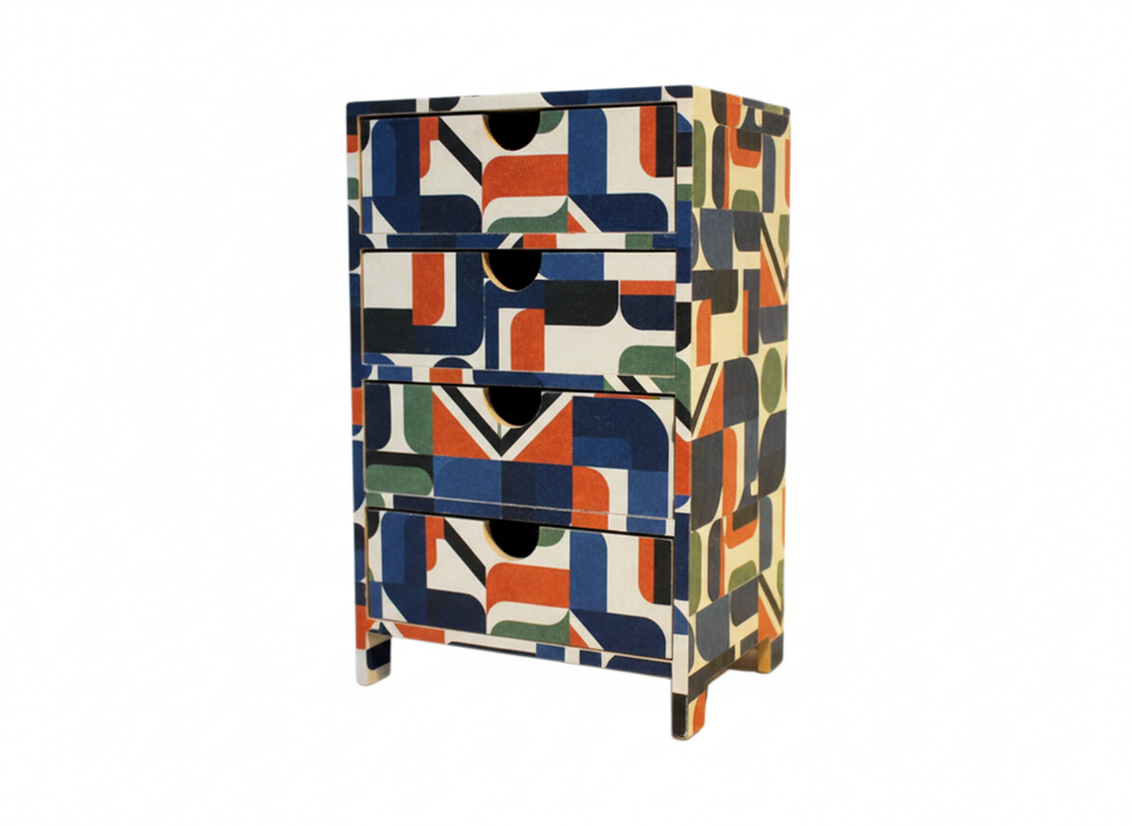 MDF blank 4 drawer chest decoupage