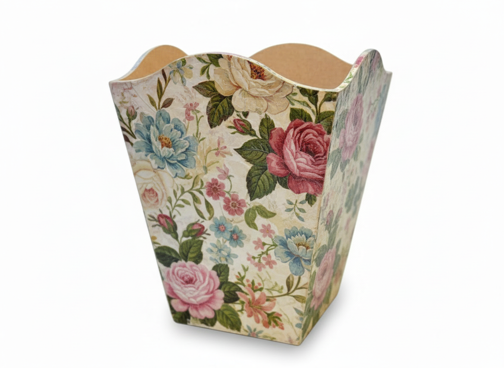 MDF blank baroque bin planter, decoupage