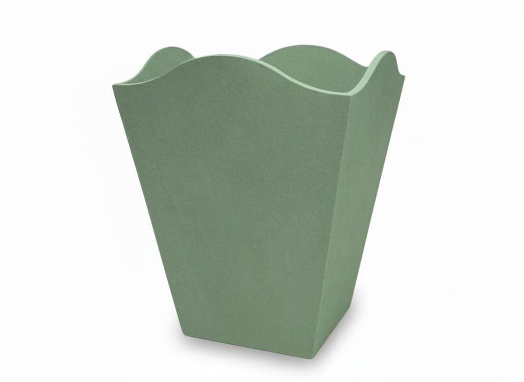 MDF blank baroque bin planter, painted