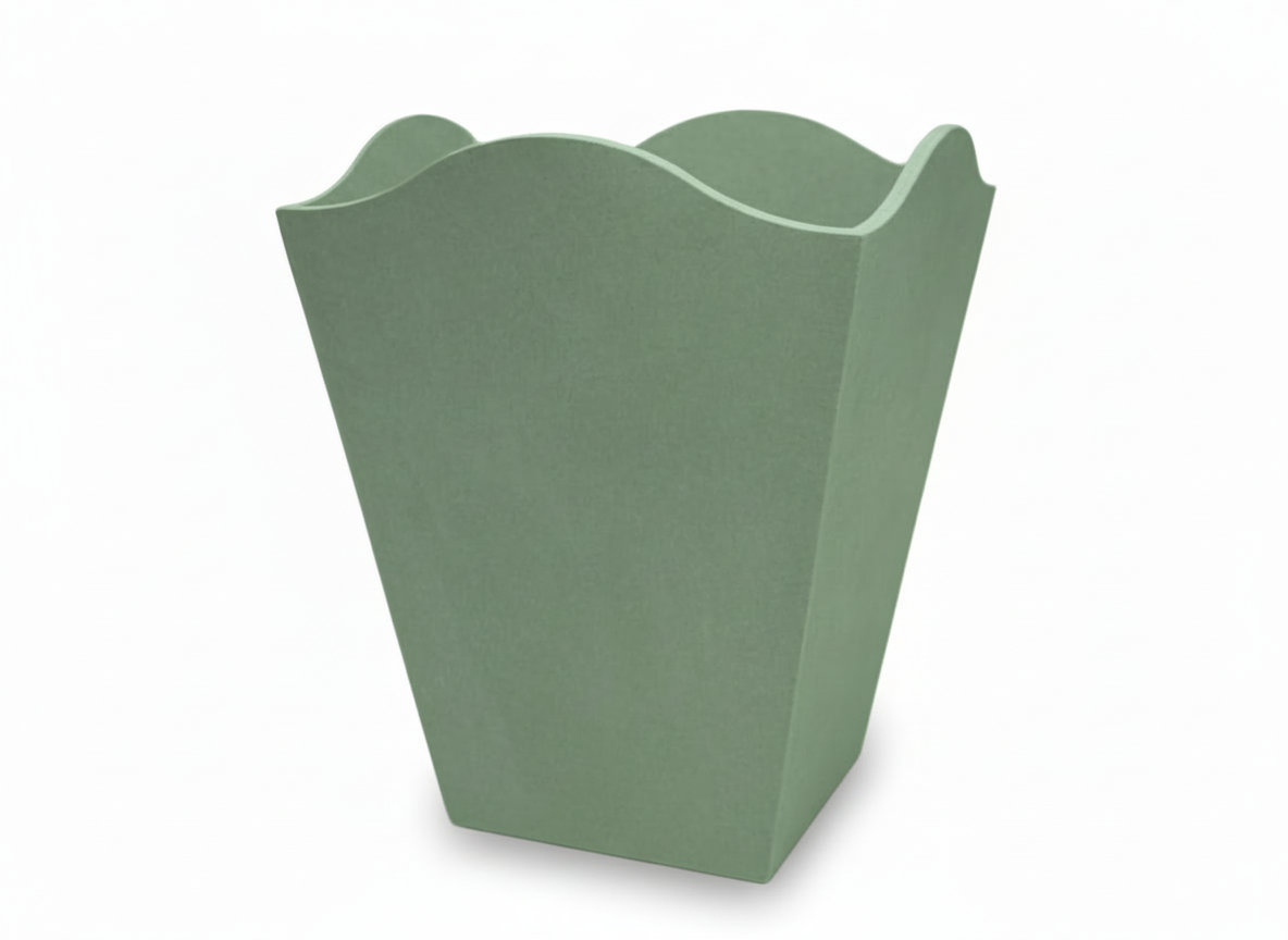 MDF blank baroque bin planter, painted