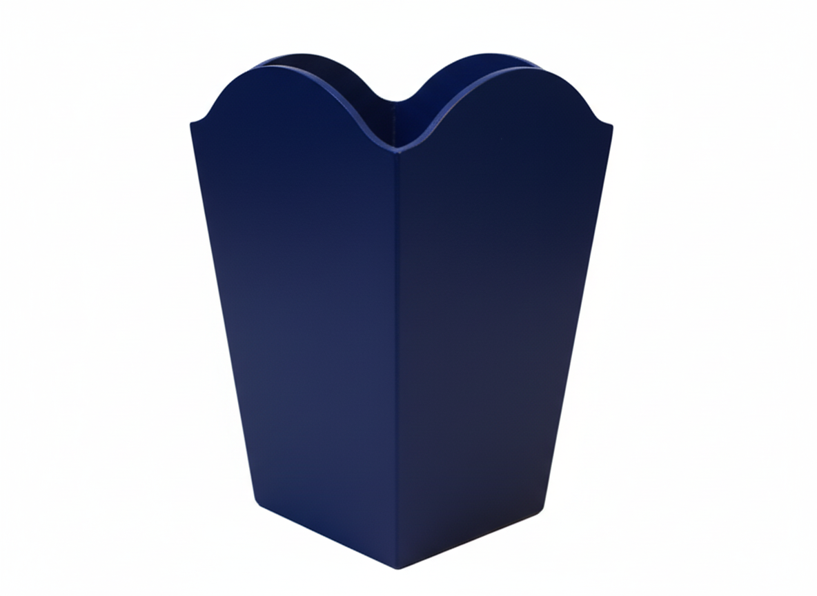 MDF blank curved bin planter painted