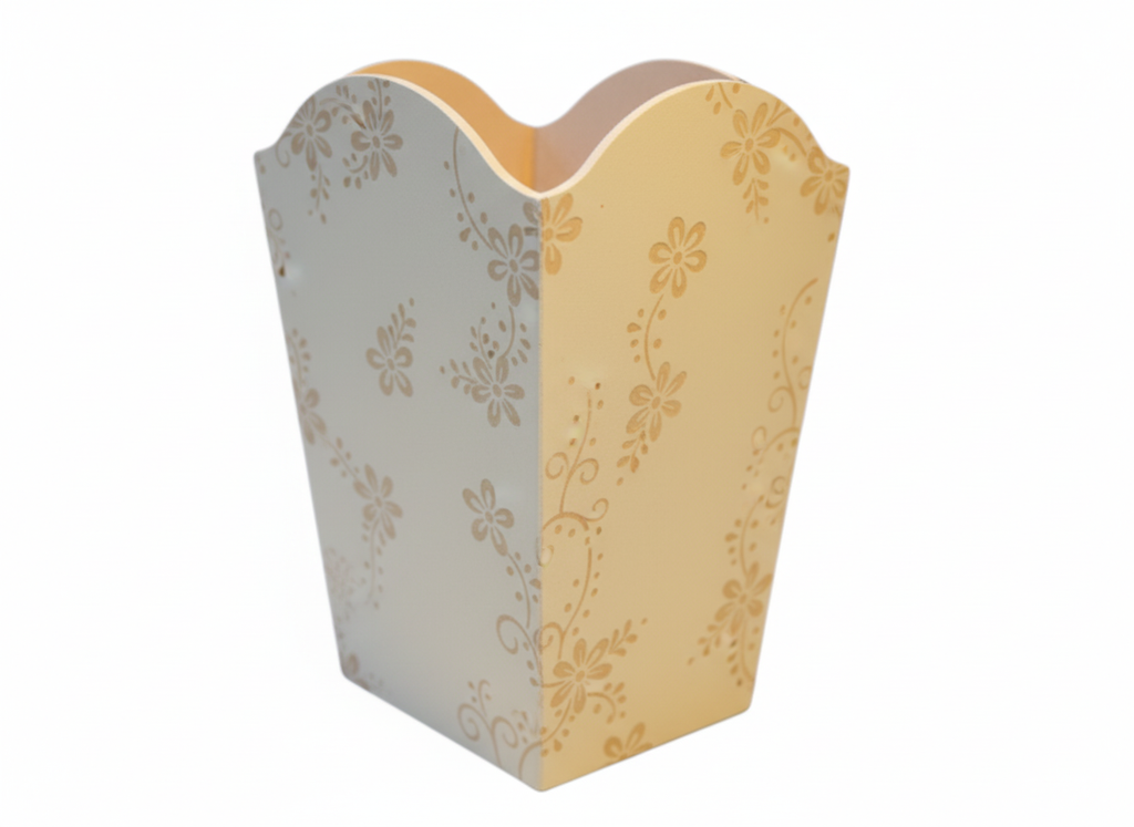 MDF blank curved bin planter stencilled