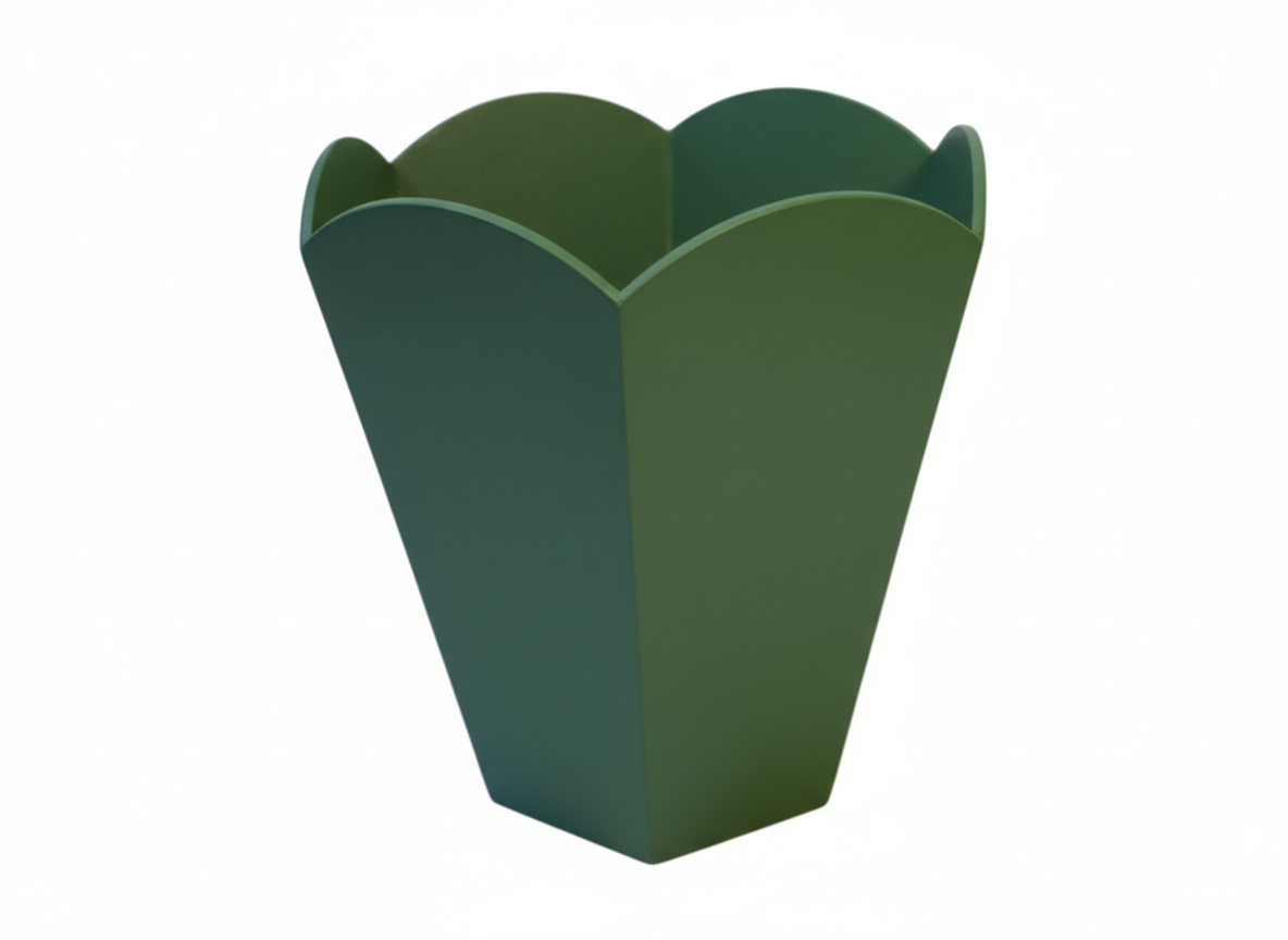 MDF blank hex bin planter, painted