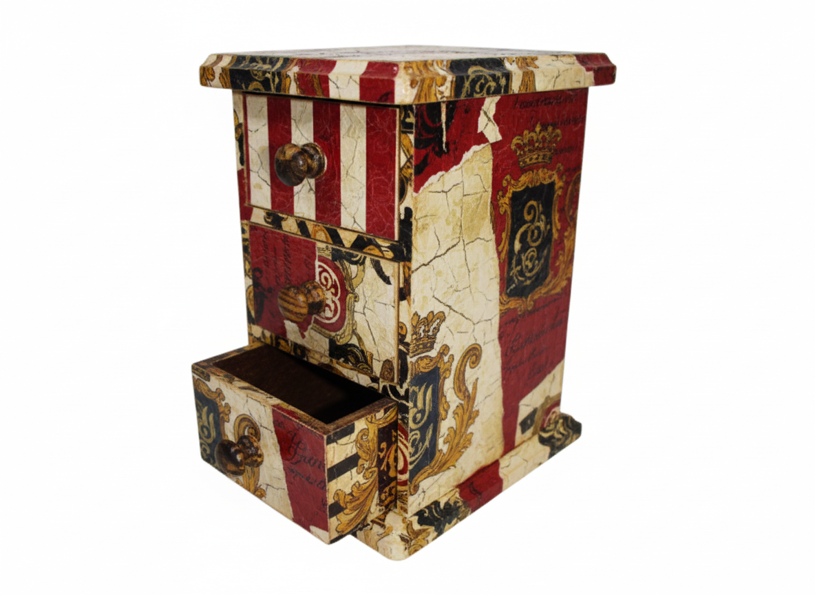 MDF blank jewellery drawers decoupage