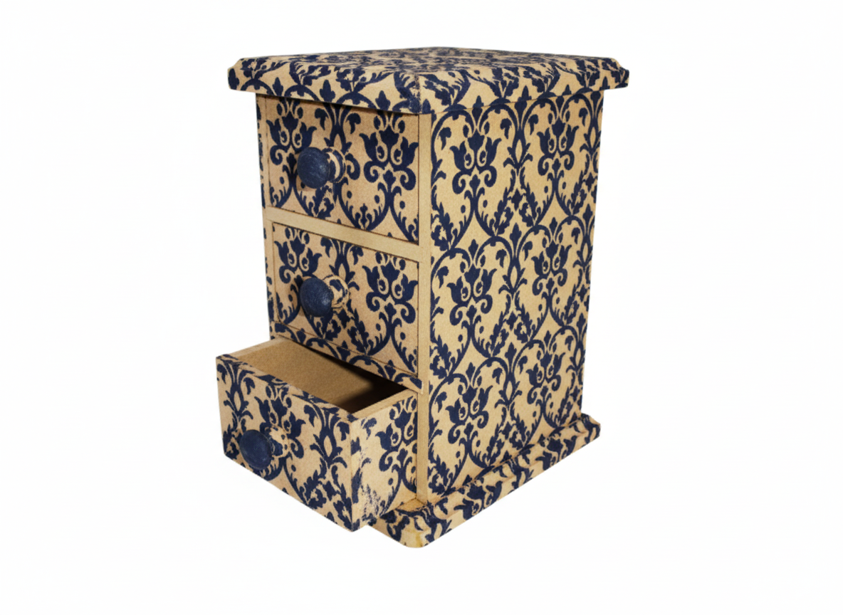 MDF blank jewellery drawers stencilled