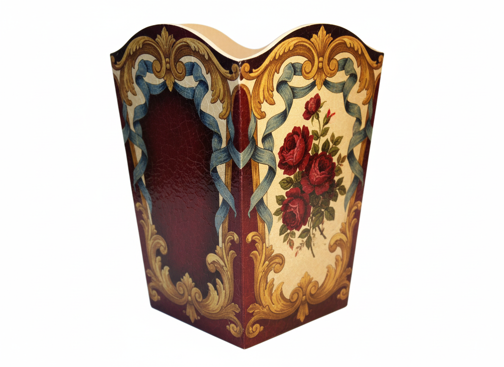 MDF blank large bin planter decoupage