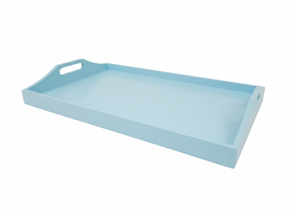 MDF blank square handled tray painted