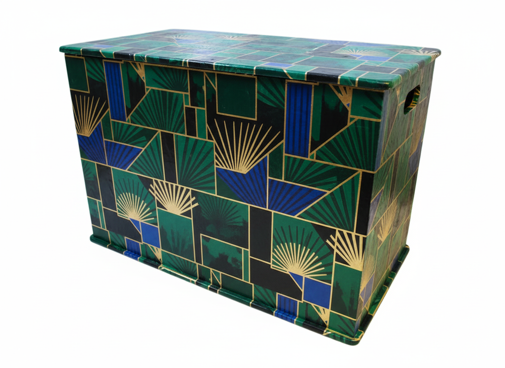 MDF blank toy or linen box decoupage