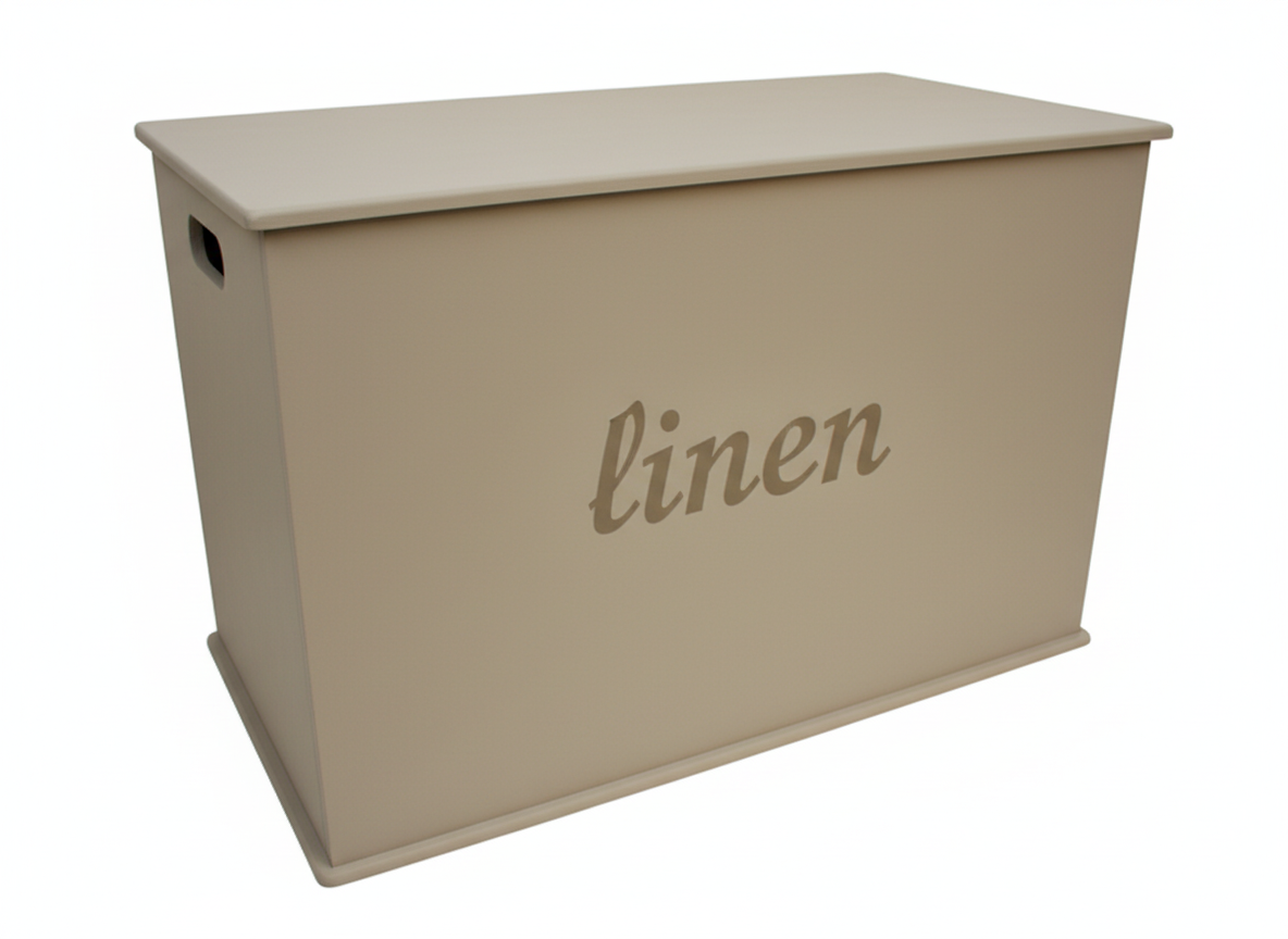 MDF blank toy or linen box decoupage stencilled