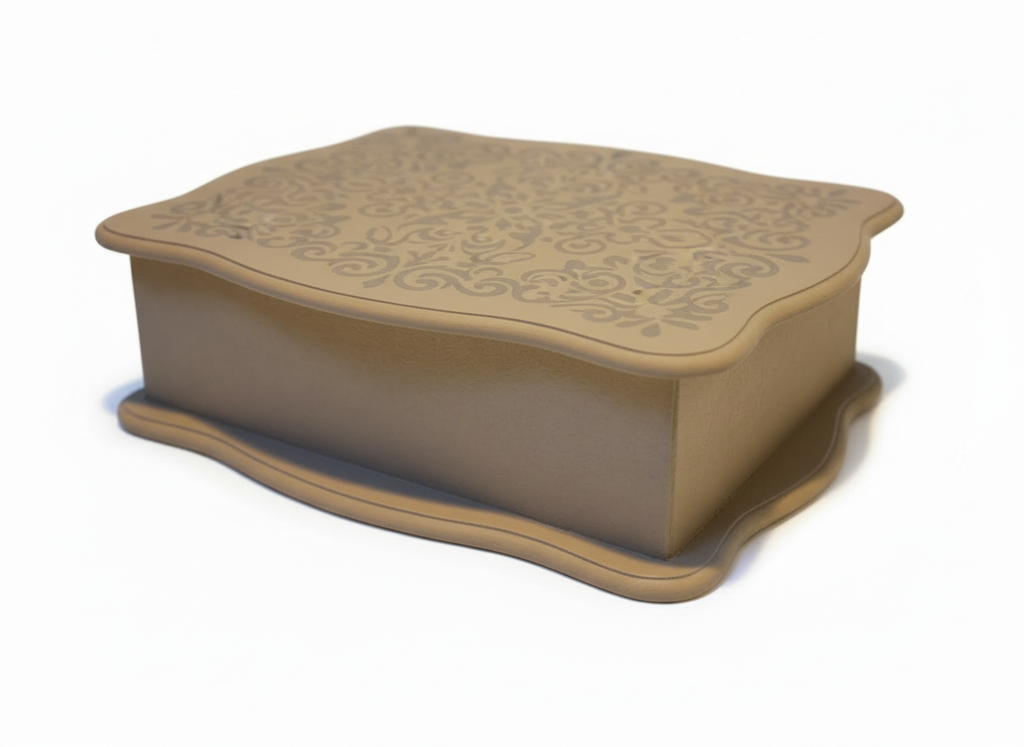 MDF blank trinket box stencilled